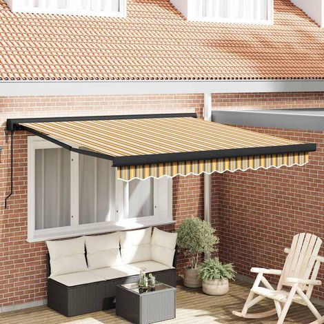 vidaXL Retractable Awning Multicolour 300 x 250 x 165 cm
