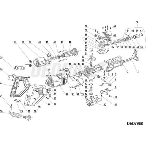 Carcassa ingranaggi Dedra ded7968 leggera compatta (1/2)