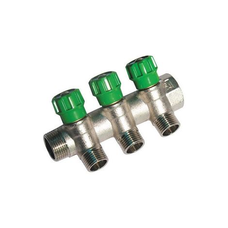 COLLETTORE LINEARE CON RUBINETTI D'ARRESTO 3 DERIVAZIONI IMPEX- 3/4 x 1/2- DH- pezzi 1