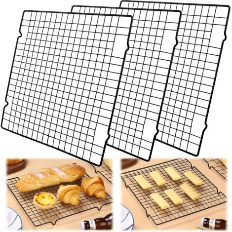 pezzi Griglia di raffreddamento per torte Griglia di raffreddamento per biscotti in acciaio inox Griglia di raffreddamento per pane per biscotti Torte Carne alla griglia Bistecca