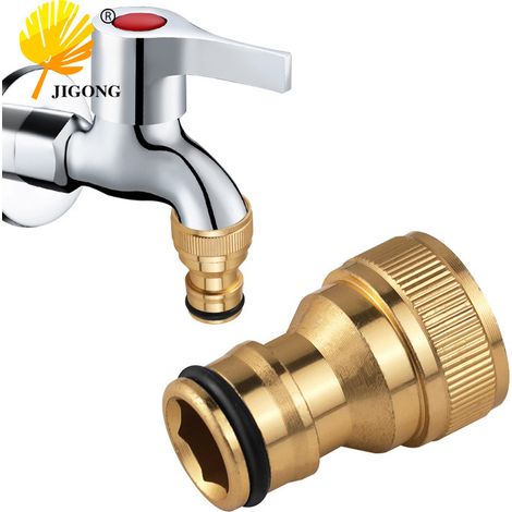 Raccord fileté 1/2 pour robinet/sortie d'eau de machine à laver, raccord à 4 points en alliage d'aluminium, raccord pour pistolet de lavage auto