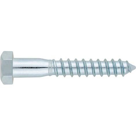 CHAVESBAO tornillo tirafondo zincado 571 5x30 , Tornillo tirafondo zincado DIN 571 5 × 30 mm (200 unidades), un tornillo de alta resistencia diseñado para realizar fijaciones segur