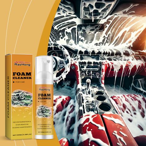 Autoschaumreiniger, Autoinnenraumpflege, Fleckenentfernung, Imprägnierung, Wartung, Reinigungsschaum – 100 ml -- DTEKGAZ (1/5)
