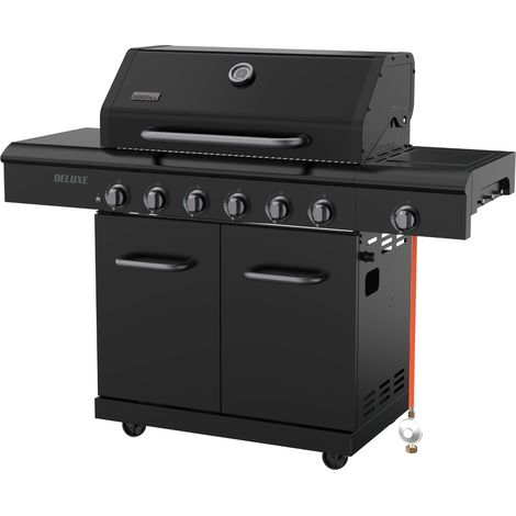 Nexgrill Gasgrill "Deluxe" mit Seitenkochfeld, schwarz, 6+1 Brenner (1/5)