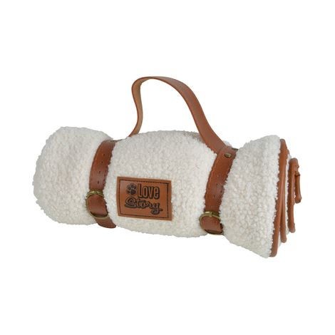 Plaid en tissu à bouclettes pour animaux - Blanc - L 70 x l 50 cm - Gamme Wooly - Livraison gratuite (1/5)