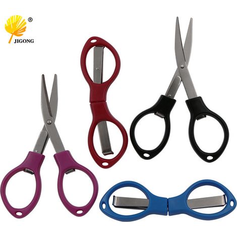Ciseaux pliables créatifs, coupe-fil de pêche portable pour l'extérieur, mini ciseaux de bureau, ciseaux ménagers