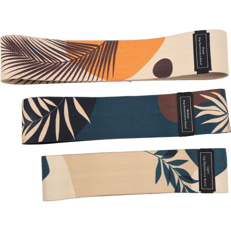 Bandes élastiques de résistance pour exercices (lot de 3) : bandes antidérapantes haute résilience pour femmes et hommes. (1/5)