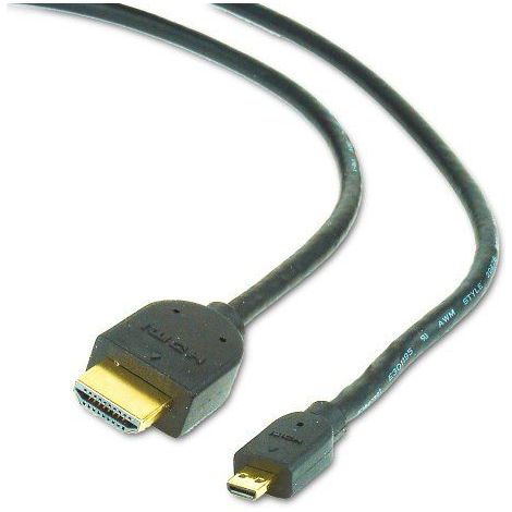 Gembird 3m HDMI-M/micro HDMI-M cable HDMI HDMI HDMI Typ A (Standard) HDMI Typ D (Micro) Schwarz (1/3)