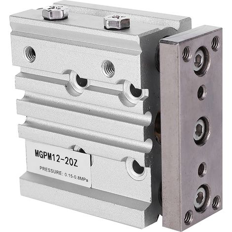 MGPM12-20Z 3-Stangen-Doppelwirkungs-Luftzylinder, Pneumatikzylinder aus Aluminiumlegierung, 12 mm Bohrung (1/5)