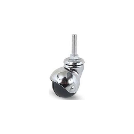 RUOTE SFERICHE IN GOMMA CON PERNO 165B- - ø mm.50 perno ø mm.8x30 mm.68h. port. Kg.40 - 4 pezzi AVO