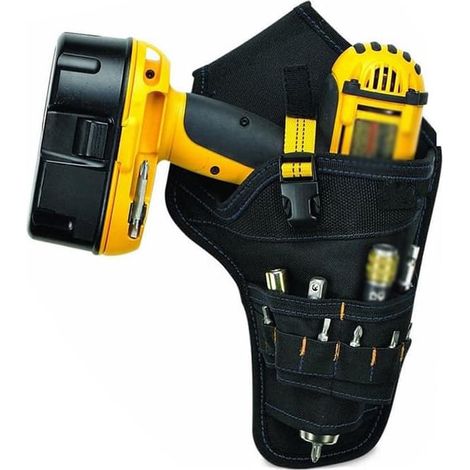 Boîte à outils multifonctionnelle, sac pour perceuse électrique, sacoche de ceinture pour électricien avec plusieurs poches, sac de rangement, porte-forets (1/5)