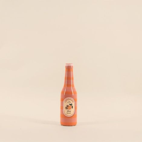 Vase bouteille limonade rose et orange, H24cm (1/4)