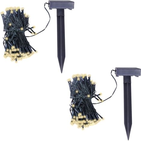 LED Solar String Lights 2 pcs Warm White vidaXL (1/3)