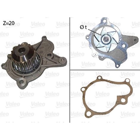 Pompe à eau, refroidissement du moteur Valeo 506922 HYUNDAI 2510027400