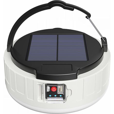 Lanterne solaire de camping avec télécommande d'éclairage LED Lanterne de camping USB rechargeable et portable Lampe de tente Power Bank Étanche Lampe de camping d'urgence (1/4)
