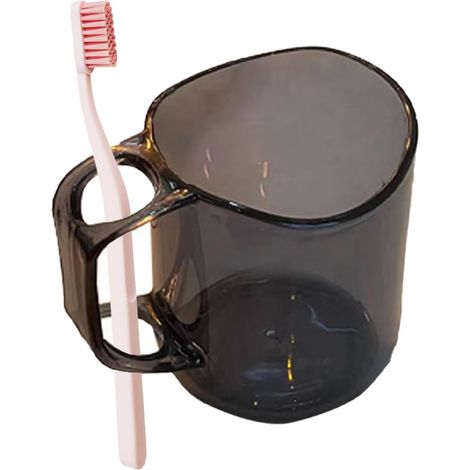 Porte-brosse à dents transparent , gobelet incurvé , accessoire de salle bain multifonctionnel , por (1/5)