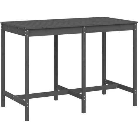 Maison Exclusive - Gartentisch Grau 159,5x82,5x110 cm Massivholz