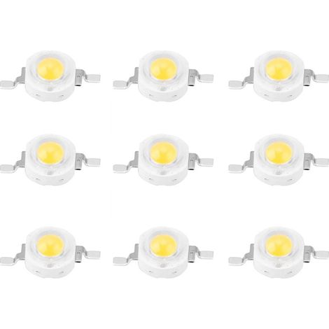 LED haute puissance 1 W, diodes électroluminescentes SMD, blanc chaud, pour luminaires DIY (1/5)
