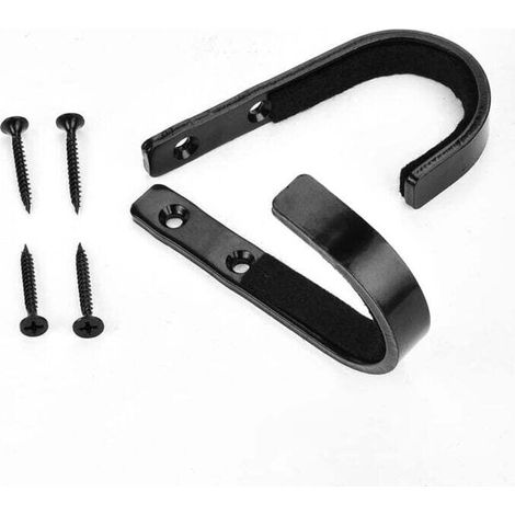 Set di 2 ganci in metallo nero per fucili, carabine, per montaggio a parete, armadietti e rastrelliere per armi da interno (8,9 × 3,8 cm) (1/2)