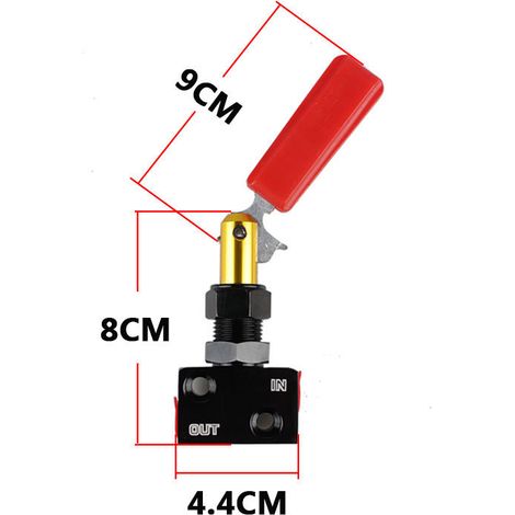 Parts for vehicle modification: brake distribution valve, handbrake distribution valve, brake distribution valve, black plastic lever head, one unit. (1/4)