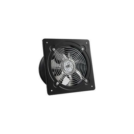 Ventilateur d'extraction de salle de bain en métal de 100 mm, ventilateur d'extraction mural de 50 W avec crédence de ventilation, convient aux cuisines et aux garages (noir). (1/5)