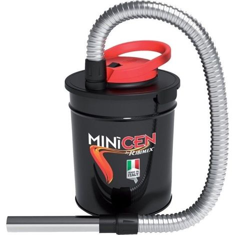 MINICEN aspiracenere bidone in metallo 10 L stufa pellet 800W filtro lavabile