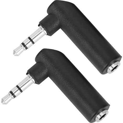 Lot de 10 adaptateurs jack 3,5 mm à 90° pour casque stéréo (1/5)