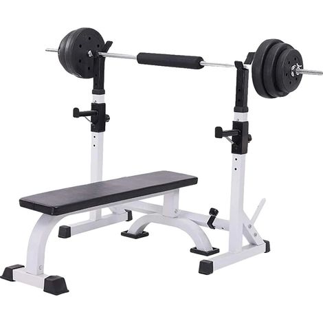Barra de soporte, altura regulable, carga máxima 200 kg, color blanco y negro. (1/2)