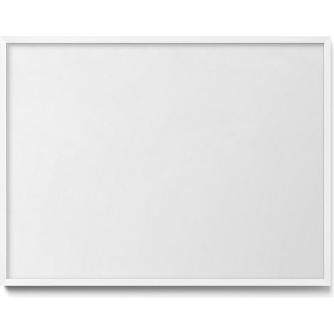 Tableau Magnétique en Métal Tableau pour Magnet - Motif Couleur blanc - Minimaliste - Cadre Blanc - 80x60 cm - Plaque Magnétique