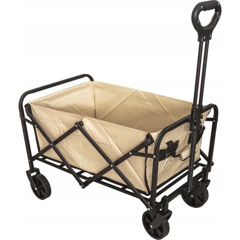 CARRITO TURISTICO DE PLAYA DE CAMPING DE JARDIN 100 KG PLEGABLE CON BOLSILLOS (1/5)