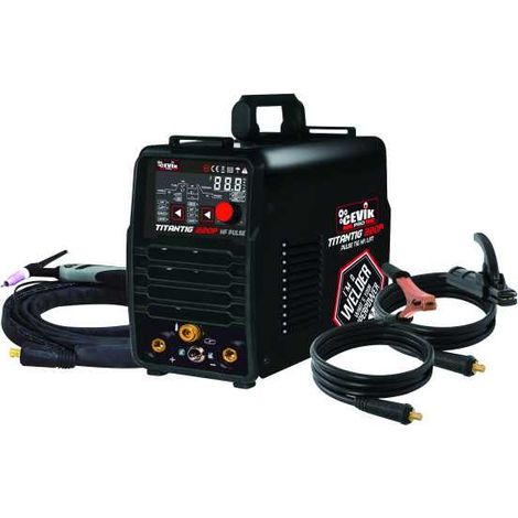 Soldador inverter tig hf pulse 220a pro ce-titantig220p CEVIK