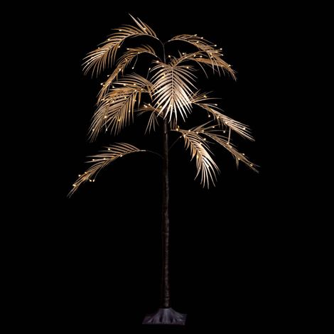 Fééric Lights And Christmas – Arbre lumineux palmier 90 cm – 90 LED blanc chaud – Alimentation électrique 3 mètres – Décoration intérieure festive