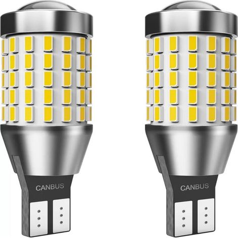 Ampoules LED ultra-lumineuses de 2000 lumens, éclairage à 360 degrés, avec puces 921, 912 et 90-EX, conçues uniquement pour les feux de recul, couleur blanc xénon (1/5)