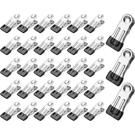 Lot de 60 clips de fixation pour couvertures de piscine à parois en acier, pinces de fixation pour couvertures de piscine