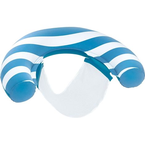 TrAdE Shop Traesio - Sedile Sedia Galleggiante Da Piscina Con Superficie In Velluto Seduta In Rete 43852 - (1/5)