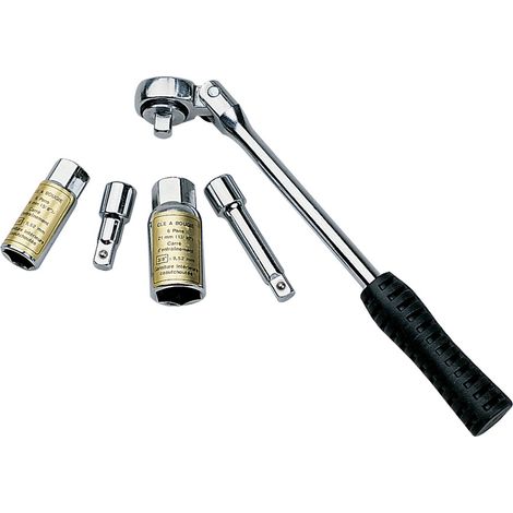 Kit cliquet + douille à bougies 16 et 21 mm