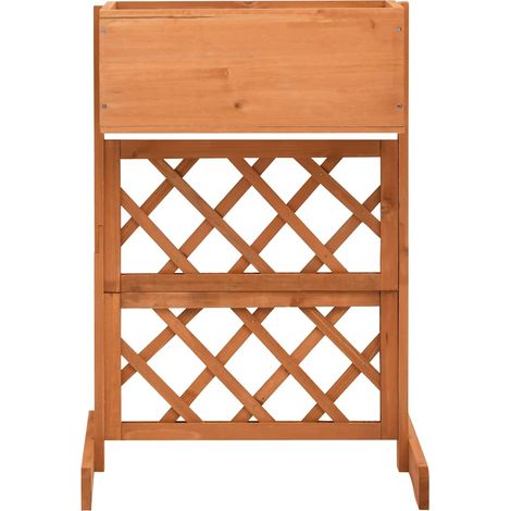Maison Exclusive - Fioriera con Traliccio Arancione 45x30x74 cm Massello di Abete (1/5)