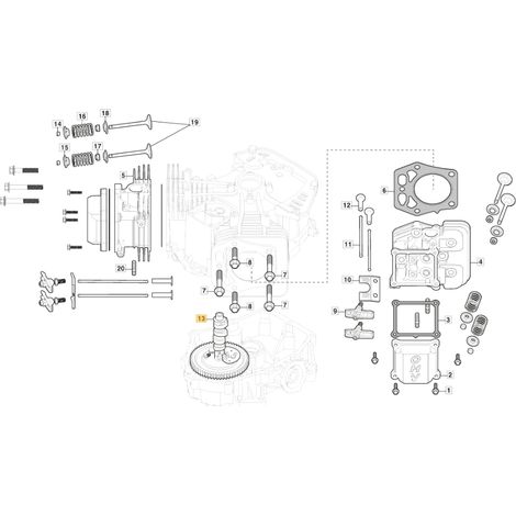 ORIGINAL STIGA Motor Nockenwelle TRE 635V Rasentraktor 118551556/1