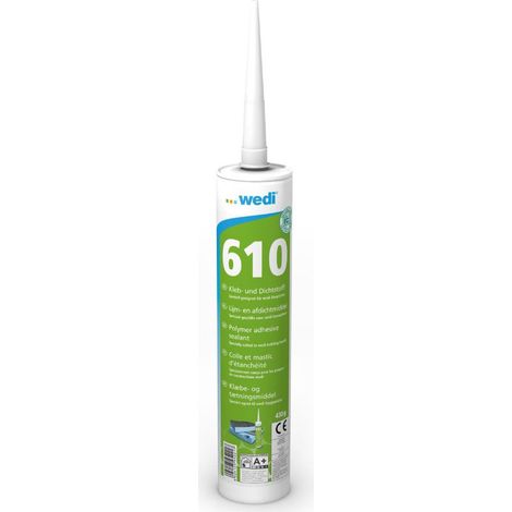 Wedi – Colle polymère multi-usage 310ml – Pour collage et étanchéité panneaux de construction – Résistante aux intempéries et produits chimiques