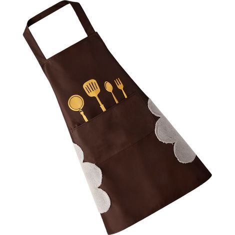 Tablier de cuisine en PVC robuste, imperméable,-Couleur café