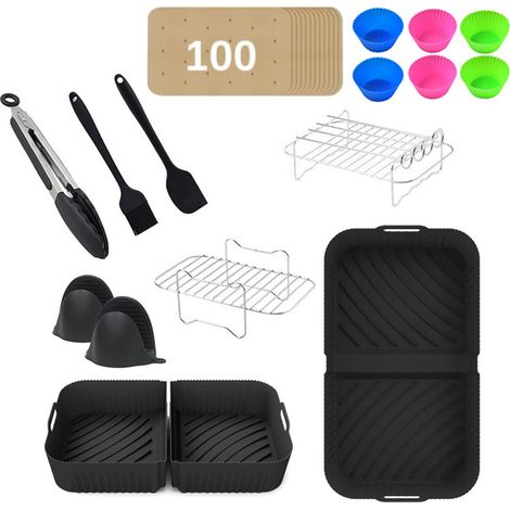 Plaque de cuisson en silicone résistante aux hautes températures pour friteuse à air chaud AF500 (intégrée et séparée) - Accessoires pour friteuse à air chaud 2 en 1 (1/5)