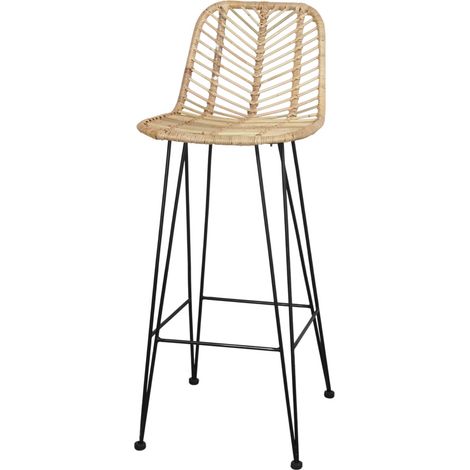 AUTRES Tabouret haut en rotin avec un style nordique - modèle 077 - naturel (1/4)
