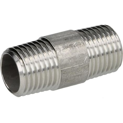 Double nipple de tuyau en inox 1/4'' x 30 mm