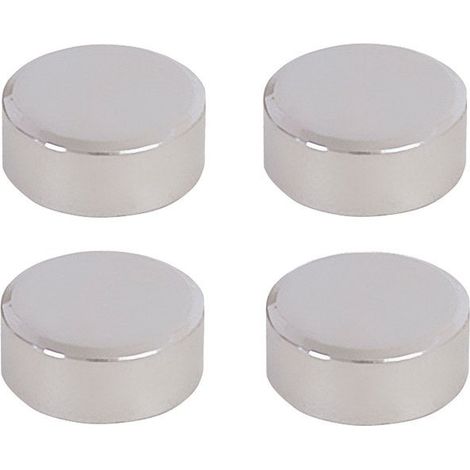 Jeu de 4 fixations miroirs rondes chromées