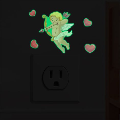 Sticker Luminiscent - Fenêtre - Saint-Valentin - 10 x 10 cm - Double Face - Décoration Intérieure Extérieure - 1 Pièce (1/5)