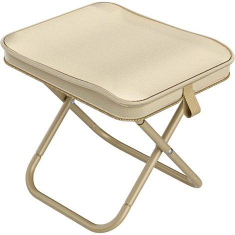Mini tabouret pliable portable – Léger et compact – Idéal pour plein air, pêche, sac à stylos ou trompette – Couleur kaki (1/5)