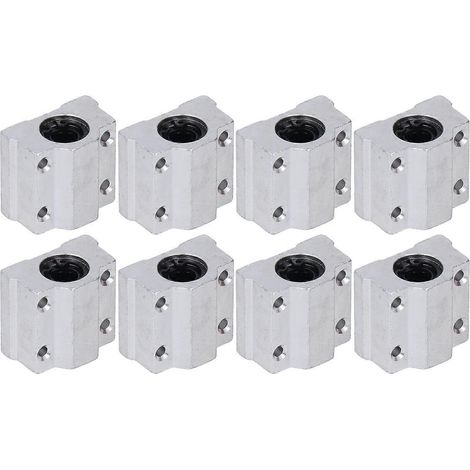8 Stück Linearkugellager-Gleitblöcke aus Aluminiumlegierung mit geringer Reibung für CNC-Anwendungen mit 3D-Druckern