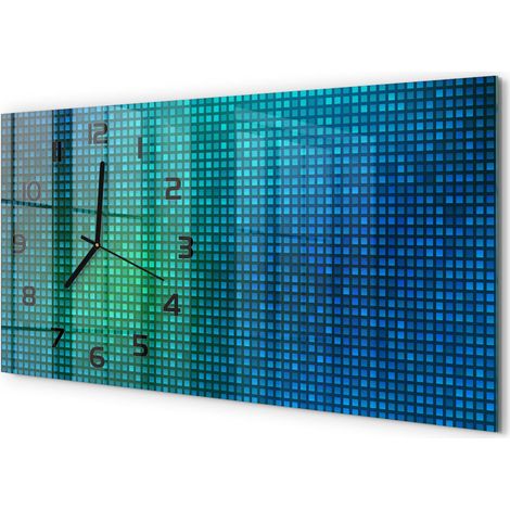 Horloge Murale Panoramique 60x30 cm en Verre Trempé Silencieuse Design Moderne Arrière-plan abstrait (1/5)