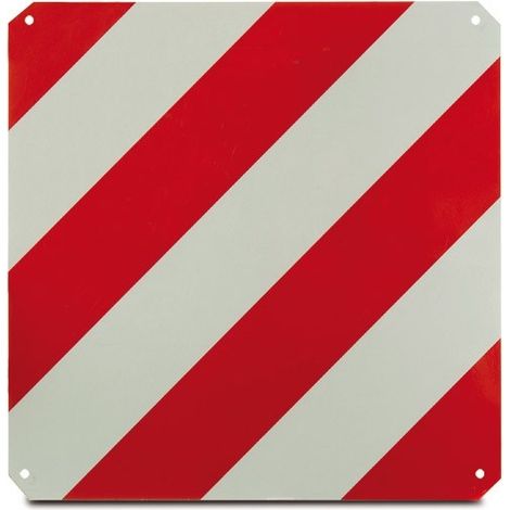 Warntafel rot-weiß 50 x 50 cm hochreflektierend für Traktor Anbaugeräte Anhänger