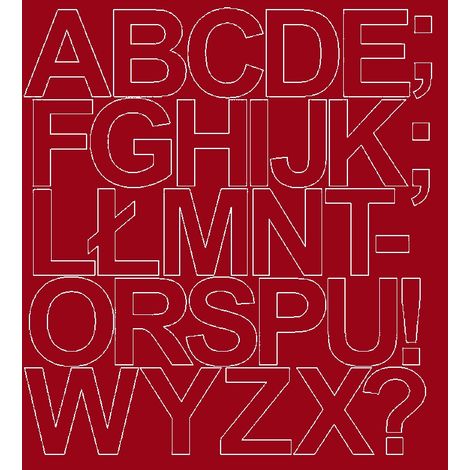 Lettere adesive autoadesive, 10 cm, rosso scuro lucido
